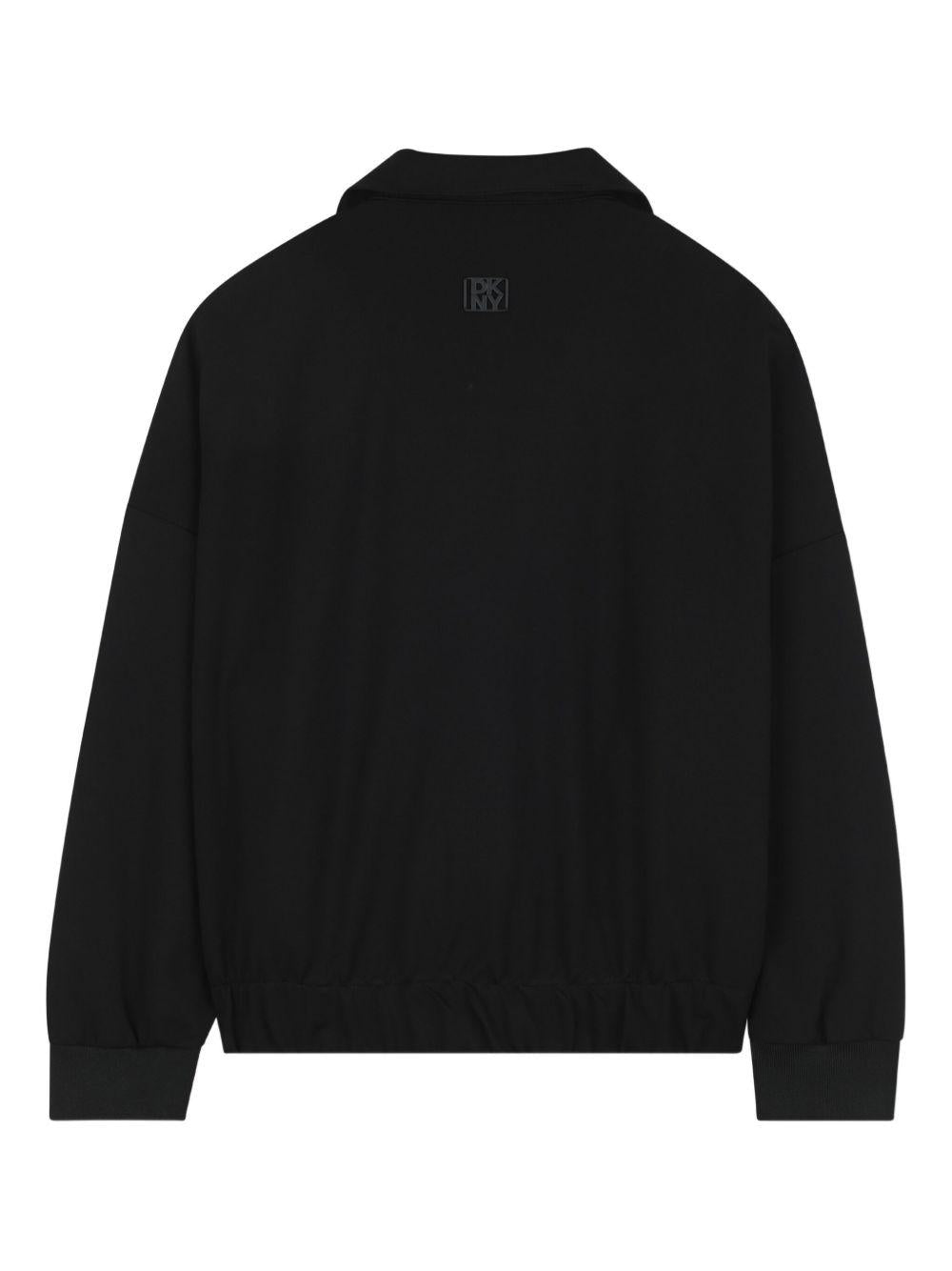 Giubbino per bambina DKNY Kids nero con chiusura frontale con zip - Rubino Kids