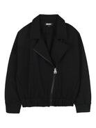 Giubbino per bambina DKNY Kids nero con chiusura frontale con zip - Rubino Kids