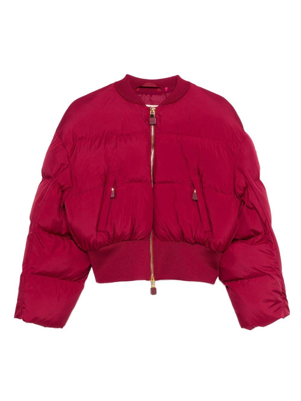 Giubbino per bambina Elisabetta Franchi La Mia Bambina rosso con design trapuntato - Rubino Kids