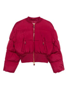 Giubbino per bambina Elisabetta Franchi La Mia Bambina rosso con design trapuntato - Rubino Kids
