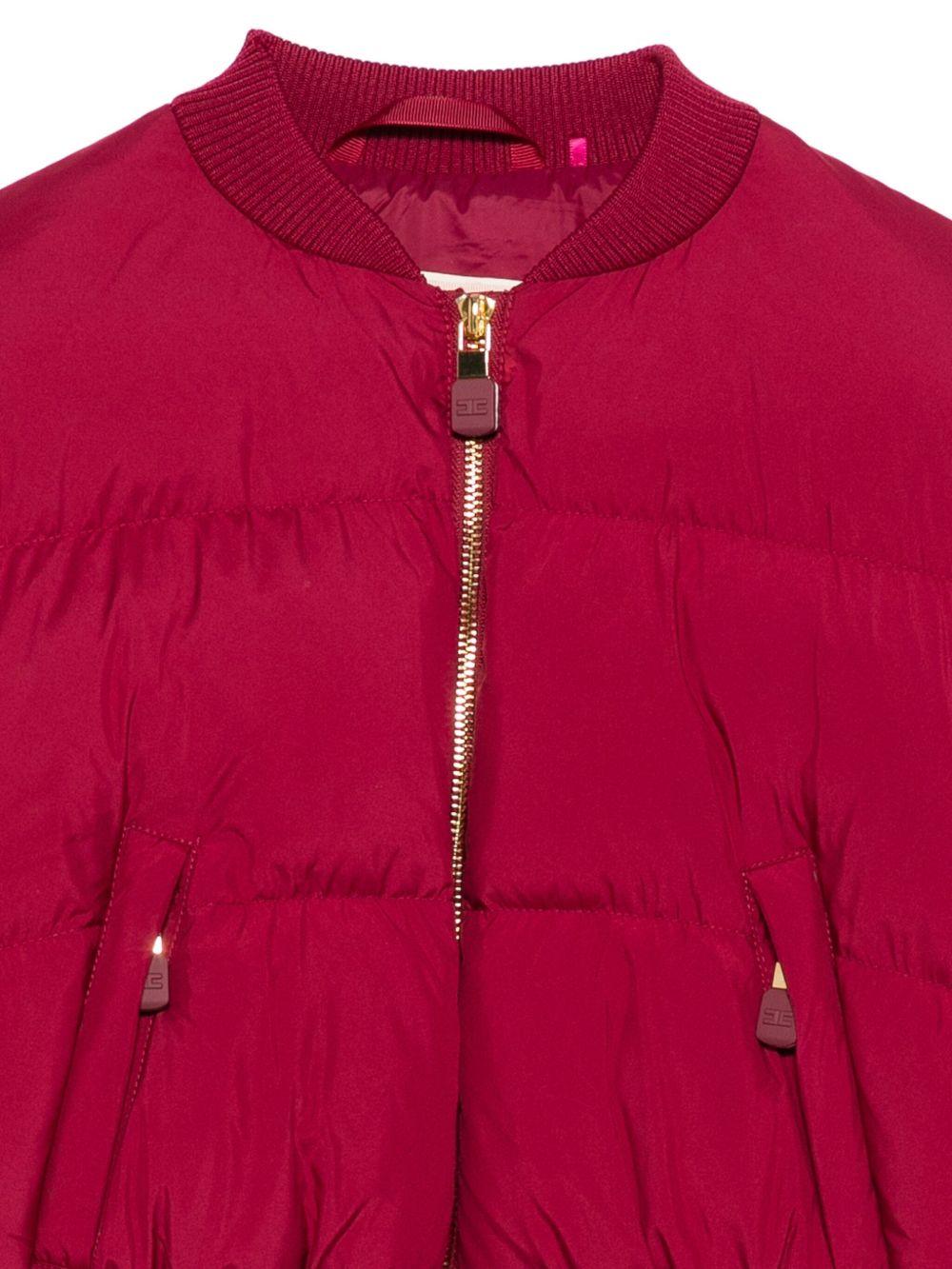 Giubbino per bambina Elisabetta Franchi La Mia Bambina rosso con design trapuntato - Rubino Kids