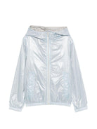 Giubbino per bambina Herno Kids argento con chiusura zip - Rubino Kids