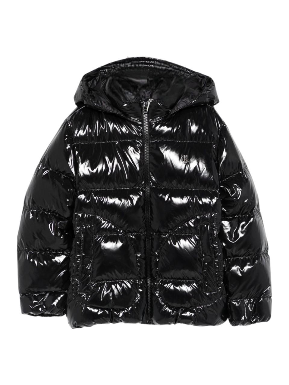 Giubbino per bambina Herno Kids nero con finitura lucida - Rubino Kids