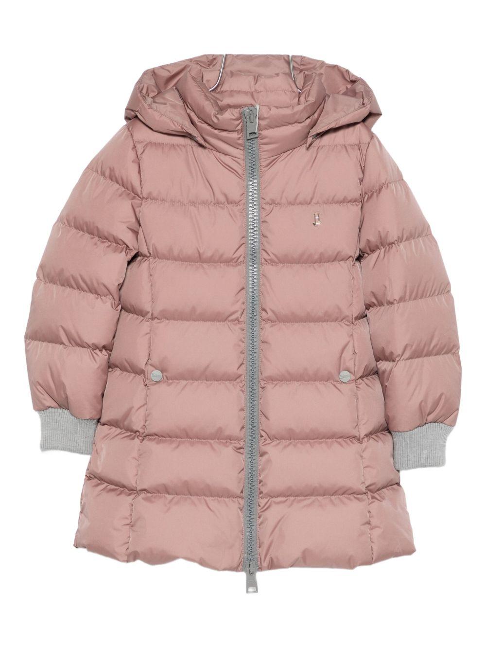 Giubbino per bambina Herno Kids rosa imbottito con cappuccio - Rubino Kids