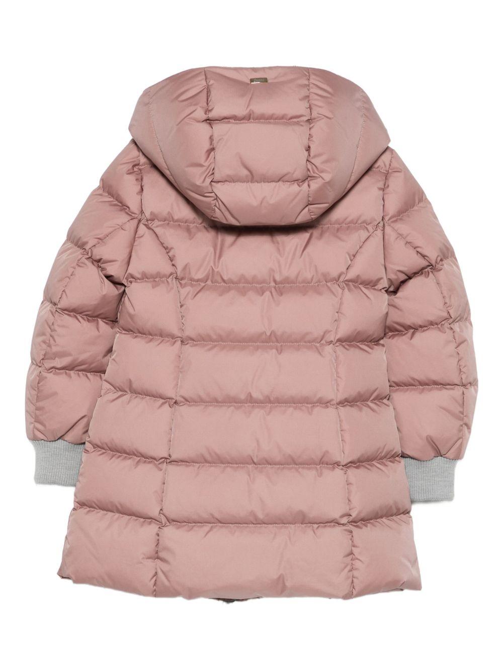 Giubbino per bambina Herno Kids rosa imbottito con cappuccio - Rubino Kids