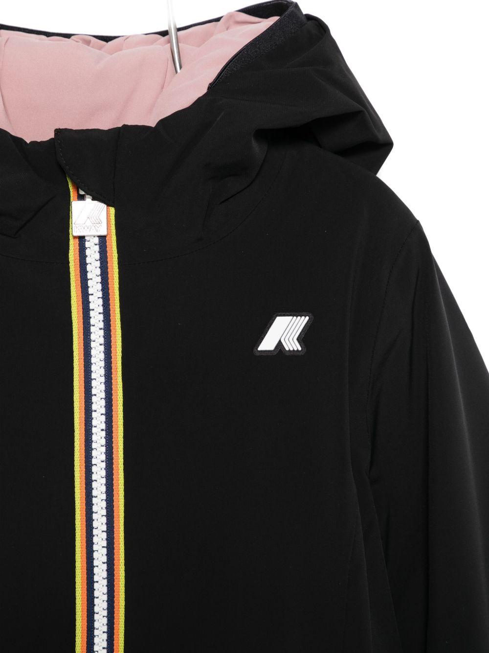 Giubbino per bambina K - Way Kids nera con dettaglio logo - Rubino Kids