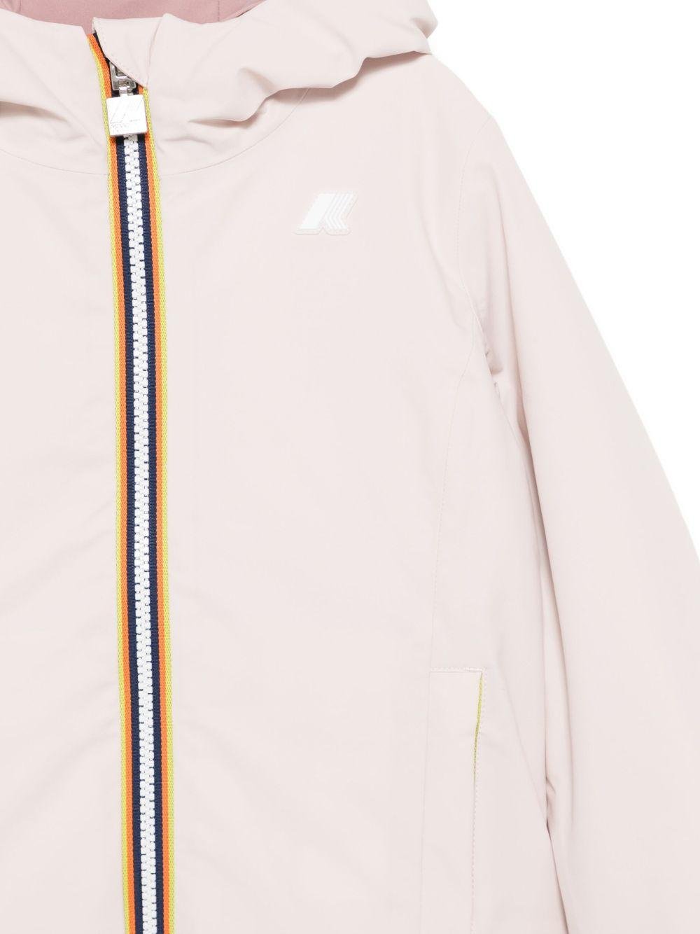Giubbino per bambina K - Way Kids rosa con cappuccio classico - Rubino Kids