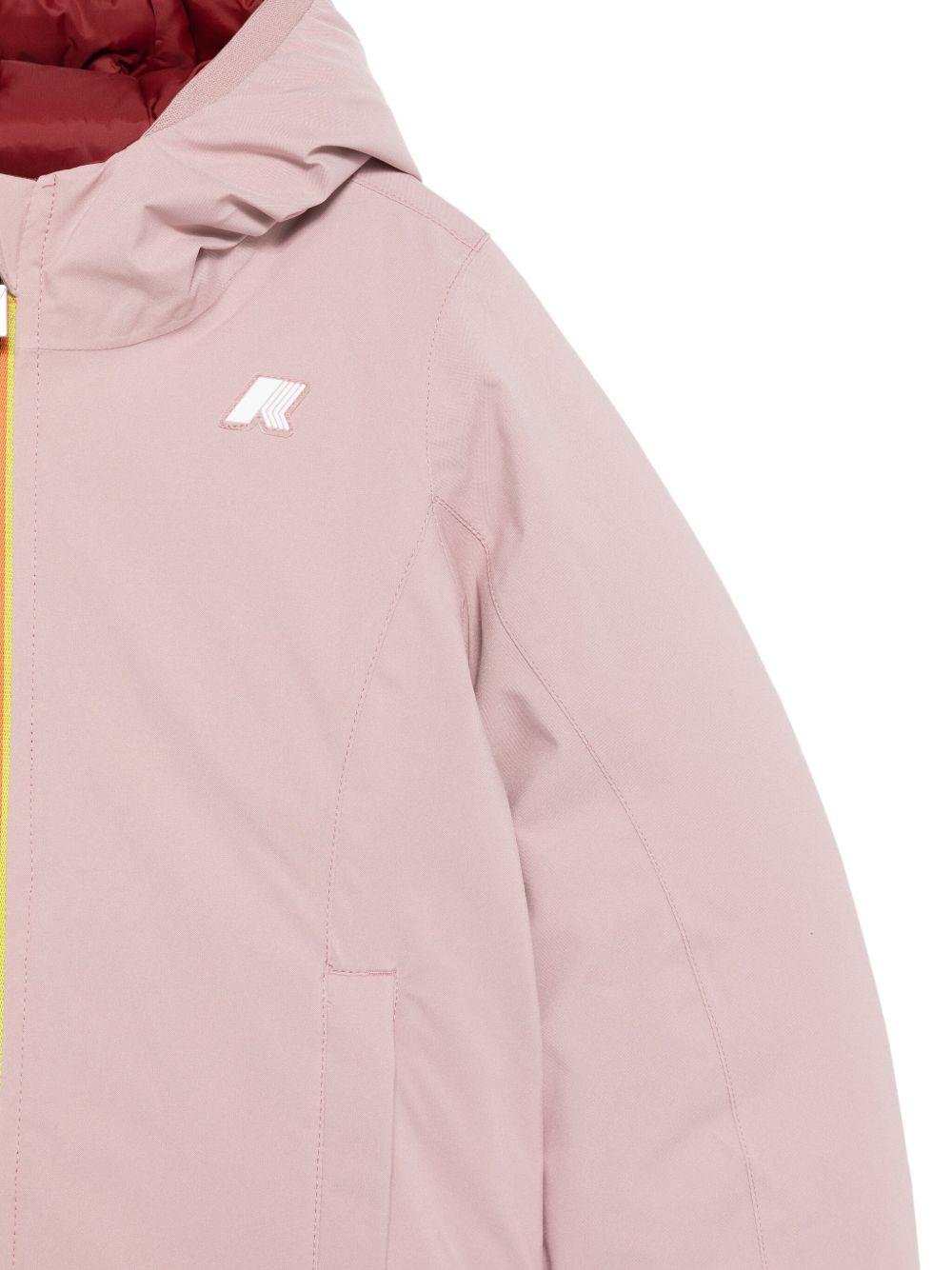 Giubbino per bambina K - Way Kids rosa con design reversibile - Rubino Kids