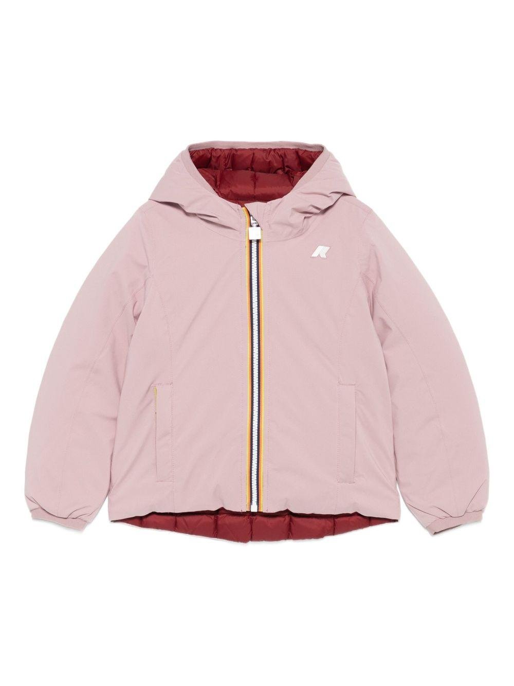 Giubbino per bambina K - Way Kids rosa con design reversibile - Rubino Kids