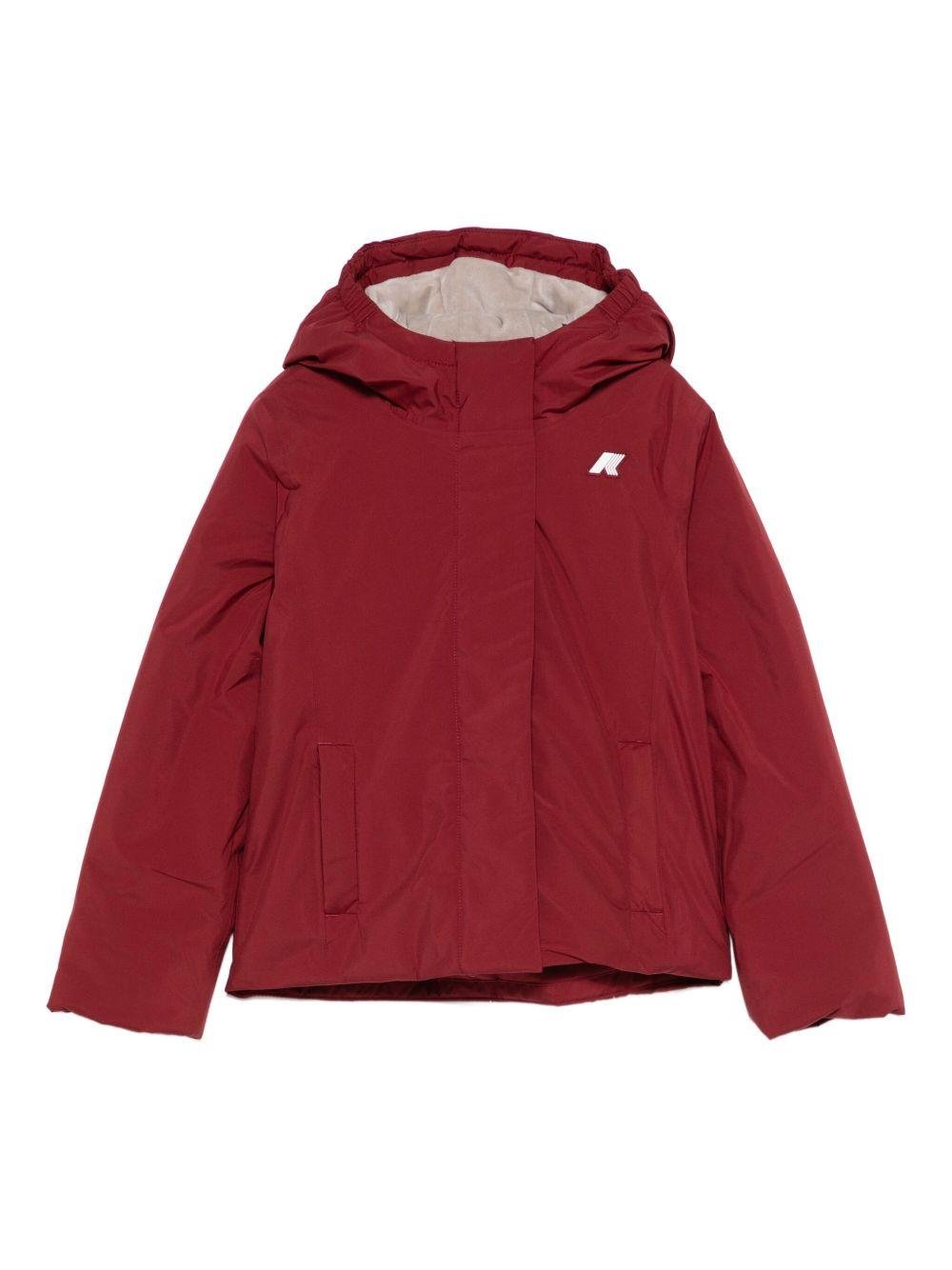 Giubbino per bambina K - Way Kids rosso con applicazione logo sul davanti - Rubino Kids