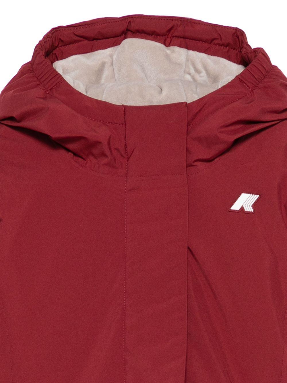 Giubbino per bambina K - Way Kids rosso con applicazione logo sul davanti - Rubino Kids