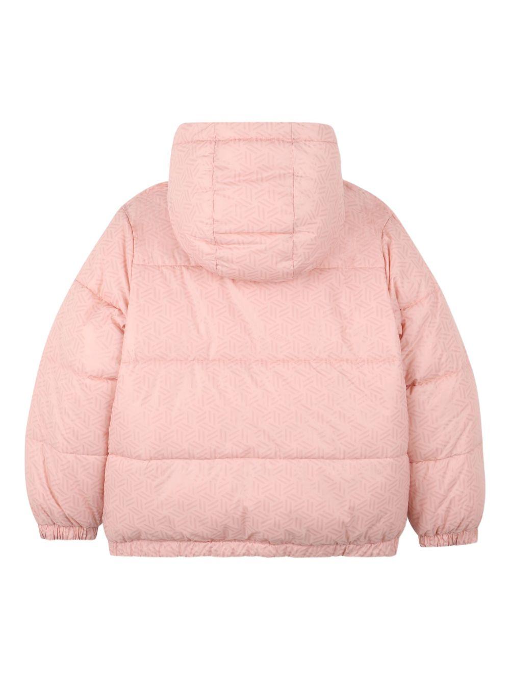 Giubbino per bambina Kenzo Kids color argento con logo sul davanti - Rubino Kids