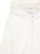 Giubbino per bambina MC2 Saint Barth Kids bianco con applicazione orecchie da orso - Rubino Kids
