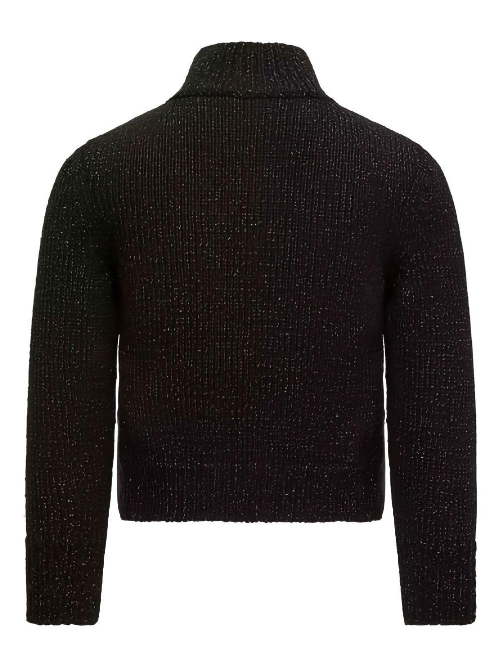 Giubbino per bambina Moncler Enfant nero con design a inserti - Rubino Kids