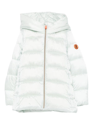 Giubbino per bambina Save The Duck Kids azzurro con design trapuntato