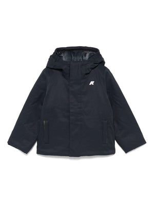 K-Way Kids blue jacket with logo application on the chest