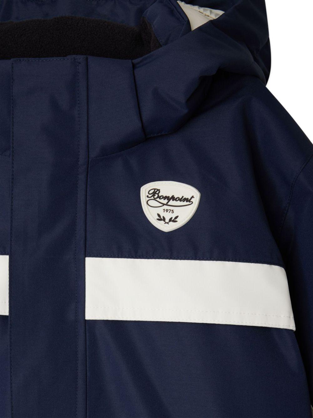 Giubbino per bambino Bonpoint blu con cappuccio - Rubino Kids