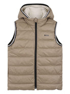 Giubbino per bambino BOSS Kids beige con design trapuntato - Rubino Kids