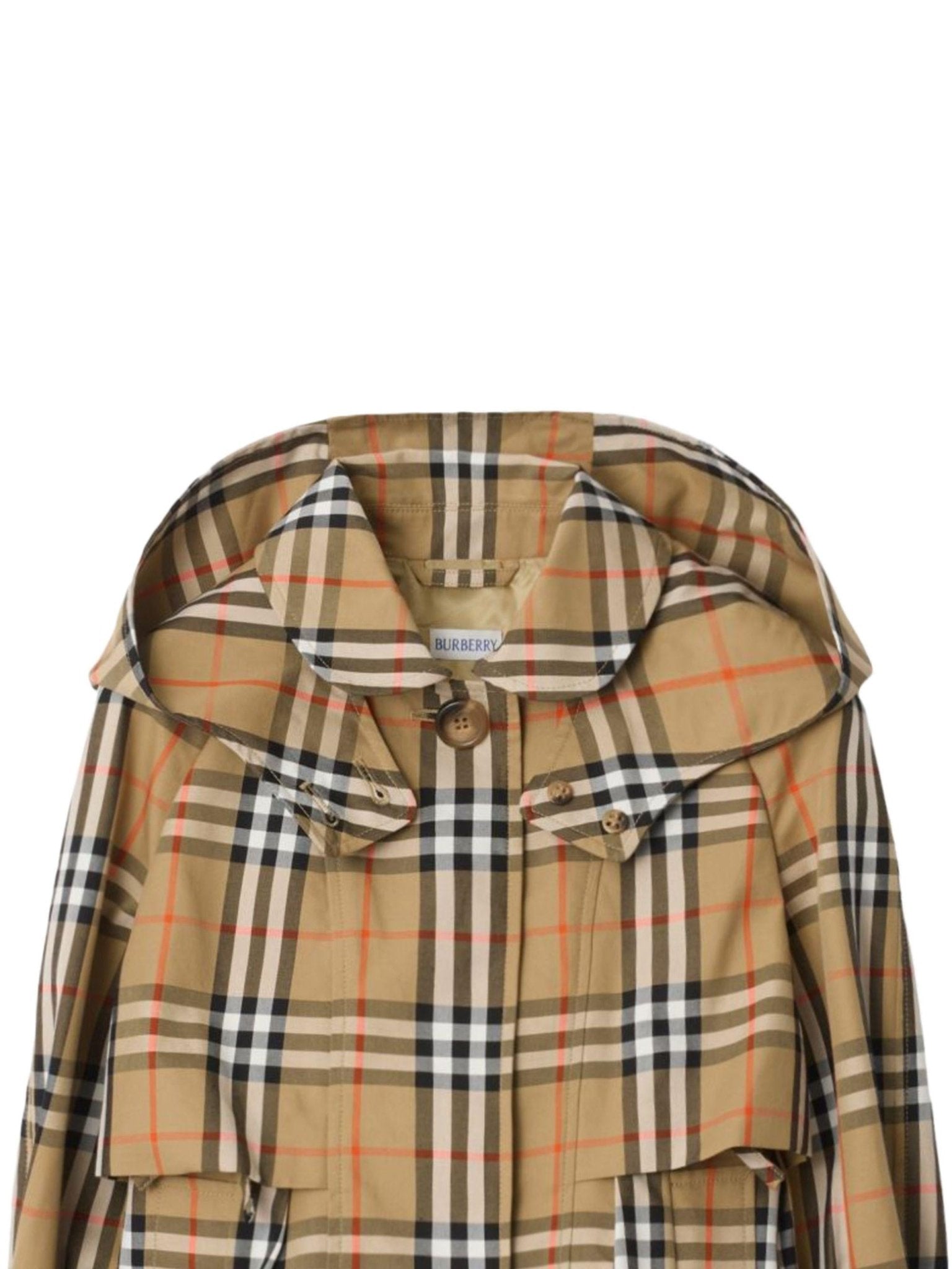 Giubbino per bambino Burberry Kids beige con motivo a quadri - Rubino Kids