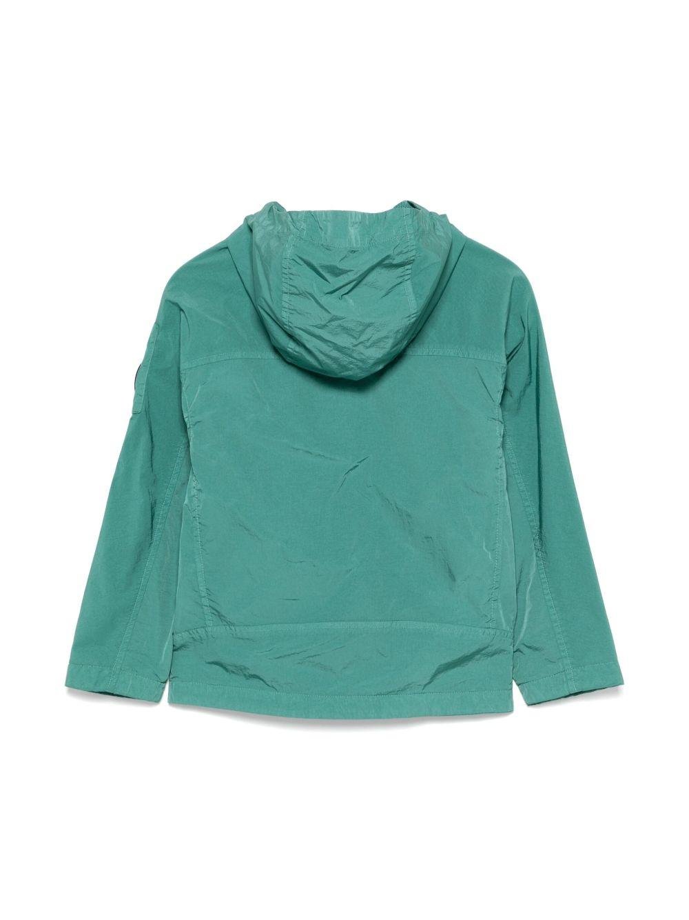Giubbino per bambino C.P. Company verde con cappuccio - Rubino Kids