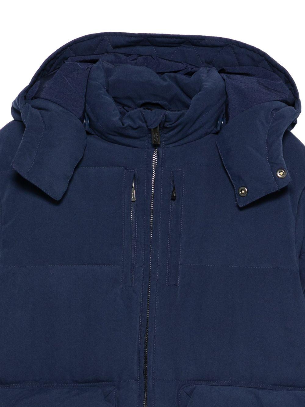 Giubbino per bambino Emporio Armani Kids blu con design imbottito - Rubino Kids