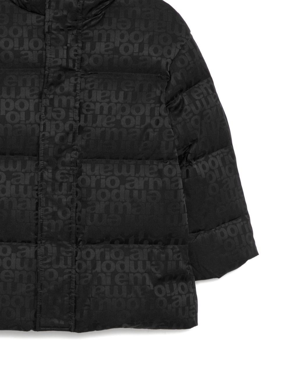 Giubbino per bambino Emporio Armani Kids nero con design trapuntato - Rubino Kids