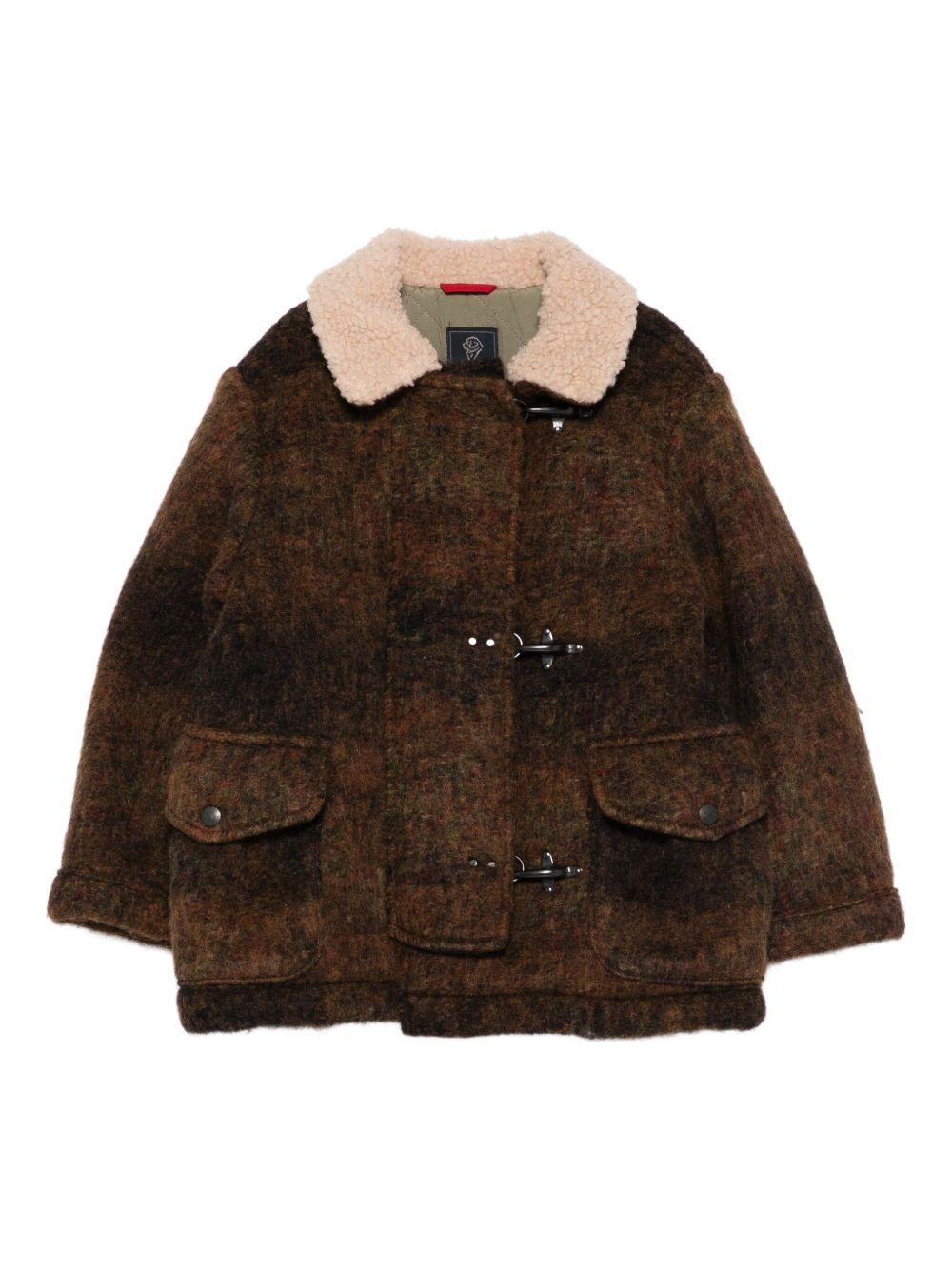 Giubbino per bambino Fay Kids marrone con colletto in pile - Rubino Kids