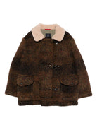 Giubbino per bambino Fay Kids marrone con colletto in pile - Rubino Kids