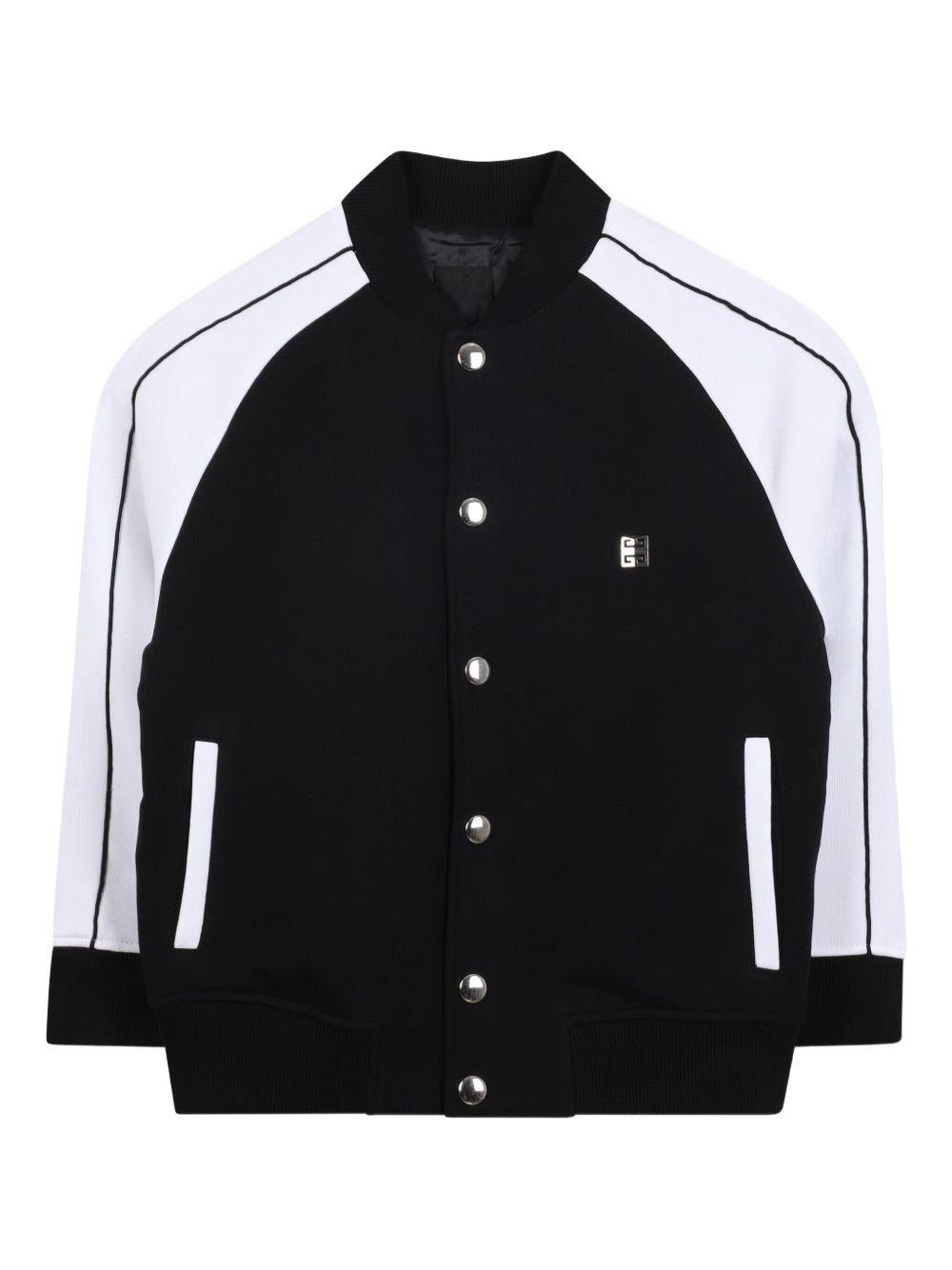 Giubbino per bambino Givenchy Kids nero con logo ricamato - Rubino Kids
