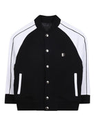 Giubbino per bambino Givenchy Kids nero con logo ricamato - Rubino Kids