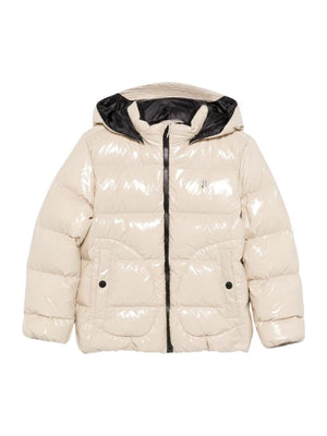 Herno Kids ecru padded jacket for children