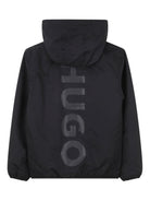 Giubbino per bambino Hugo Kids nero con stampa logo sul davanti - Rubino Kids