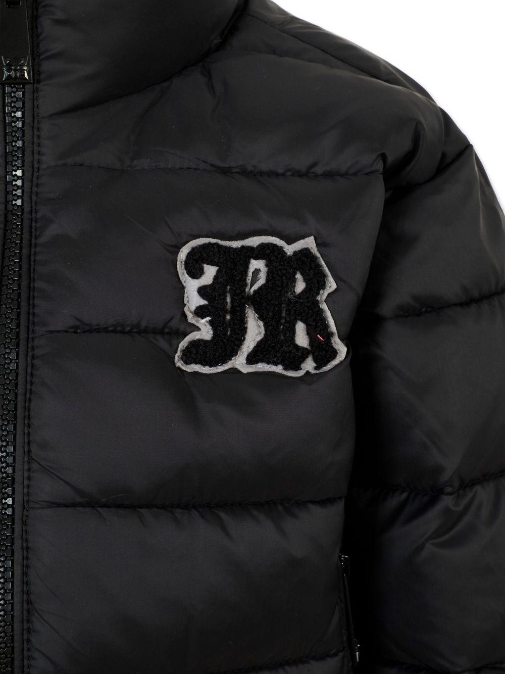 Giubbino per bambino John Richmond Junior nero con toppa con logo - Rubino Kids