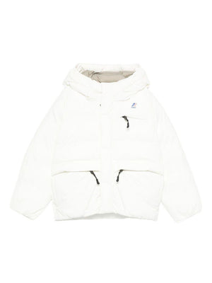 Giubbino per bambino K-Way Kids bianco con design trapuntato