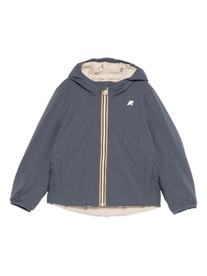 K-Way Kids blue jacket with logo patch