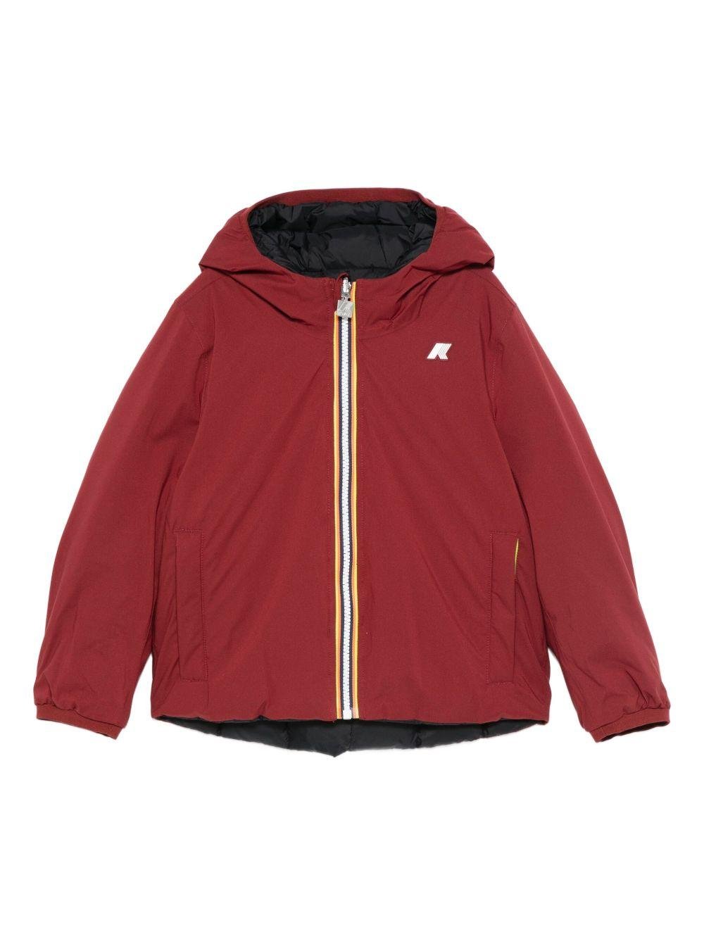 Giubbino per bambino K - Way Kids rosso con toppa con logo - Rubino Kids