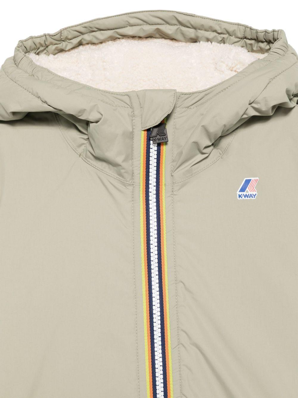Giubbino per bambino K - Way Kids verde con dettaglio logo - Rubino Kids