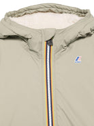 Giubbino per bambino K - Way Kids verde con dettaglio logo - Rubino Kids