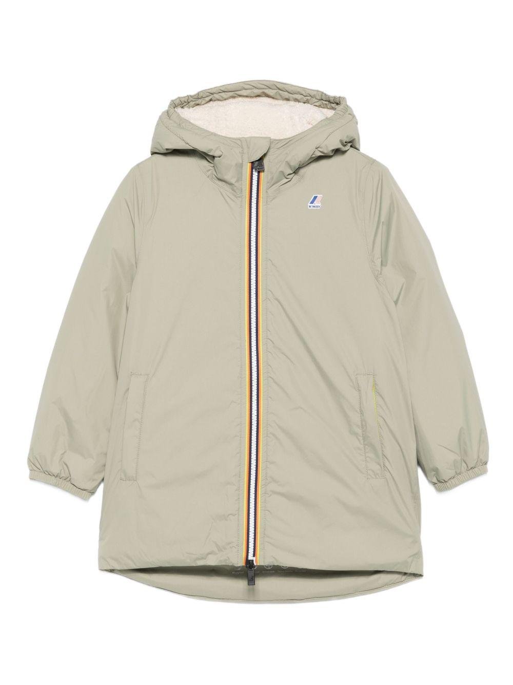 Giubbino per bambino K - Way Kids verde con dettaglio logo - Rubino Kids