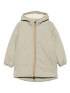 Giubbino per bambino K - Way Kids verde con dettaglio logo - Rubino Kids