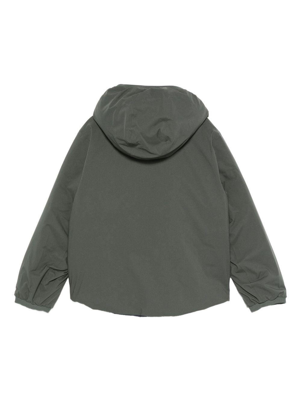 Giubbino per bambino K - Way Kids verde con toppa con logo - Rubino Kids