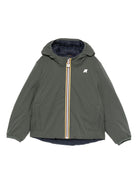 Giubbino per bambino K - Way Kids verde con toppa con logo - Rubino Kids