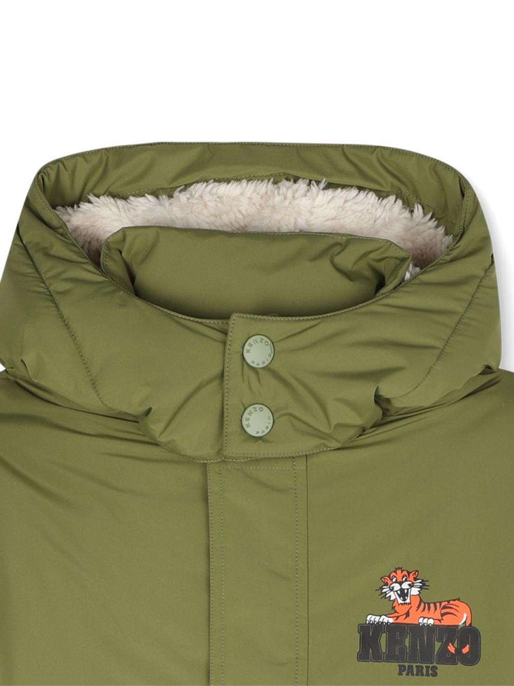 Giubbino per bambino Kenzo Kids verde con tasche frontali - Rubino Kids