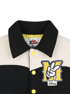 Giubbino per bambino Marc Jacob Kids x Mickey Mouse nero con logo ricamato - Rubino Kids