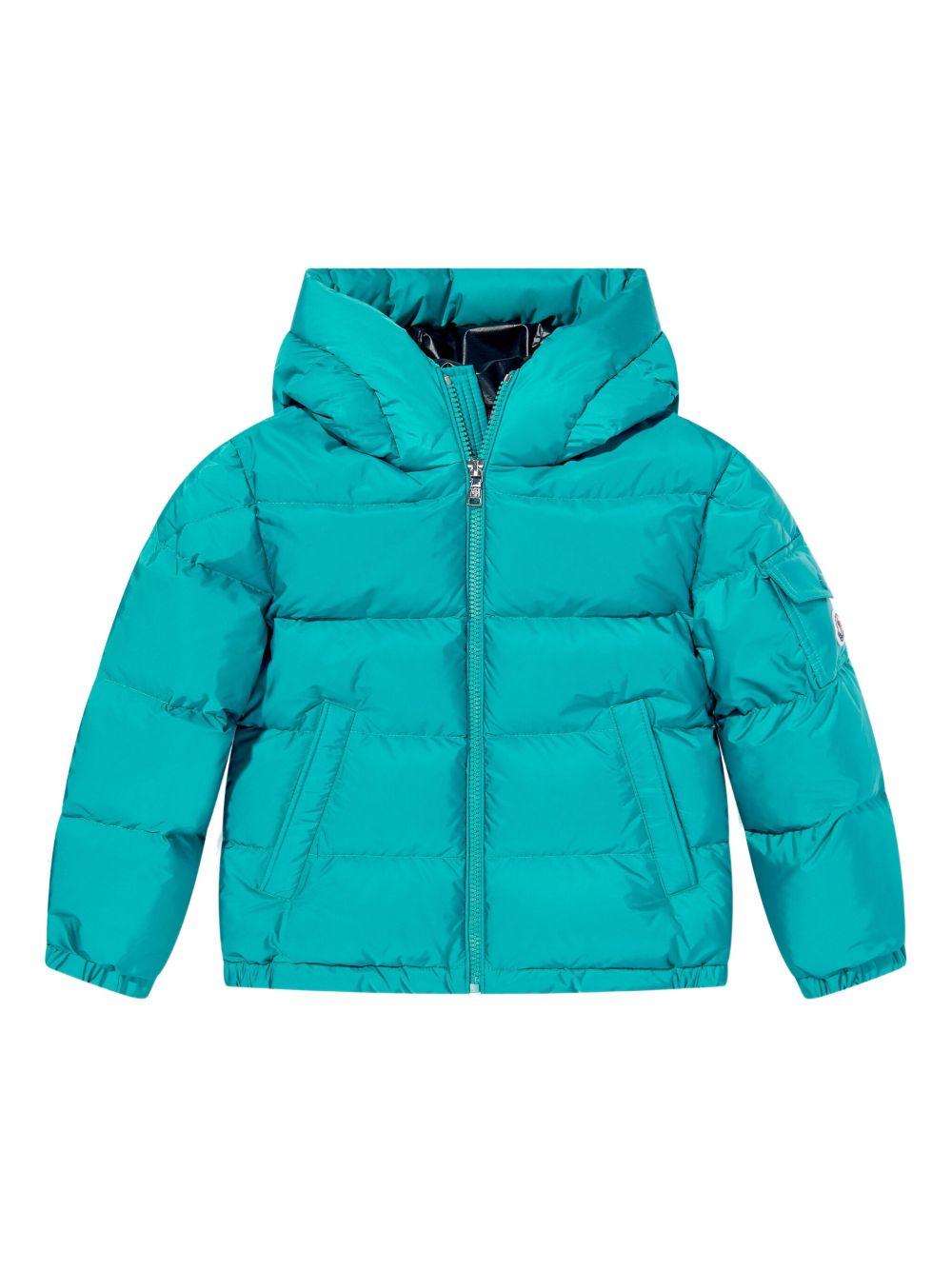 Giubbino per bambino Moncler Enfant blu con design trapuntato - Rubino Kids