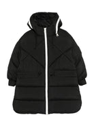 Giubbino per bambino MSGM Kids nero con design trapuntato - Rubino Kids