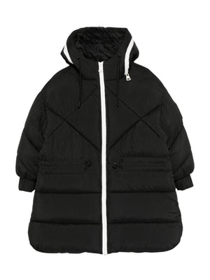 Giubbino per bambino MSGM Kids nero con design trapuntato