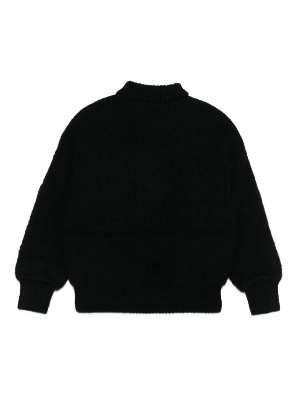 Giubbino per bambino MSGM Kids nero con ricamo logo - Rubino Kids