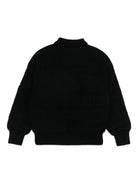 Giubbino per bambino MSGM Kids nero con ricamo logo - Rubino Kids