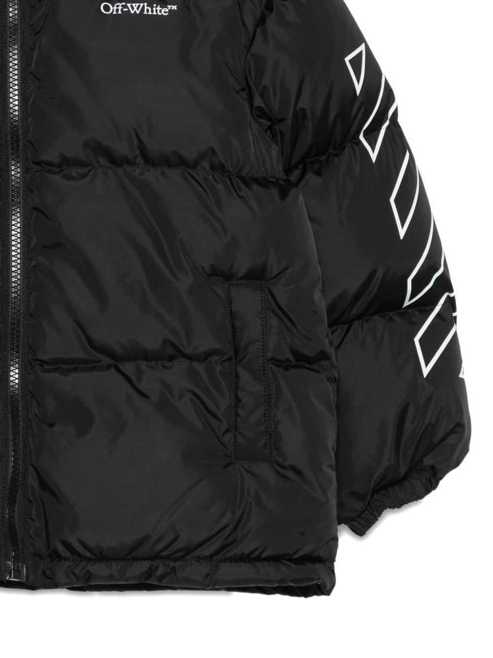 Giubbino per bambino Off - White Kids nero con stampa a freccia - Rubino Kids